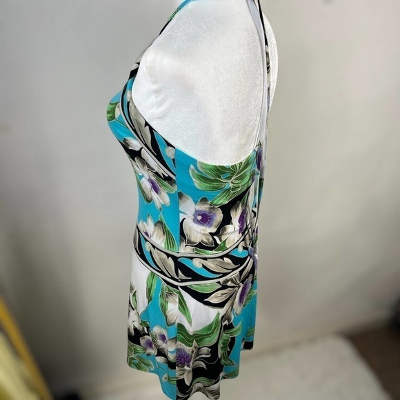 Cache Y2K Floral Halter Dress Lightweight Stretch Size Small - Picture 10 of 16